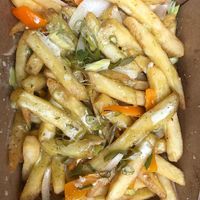 Salt & Pepper Fries (+ onions, peppers...) at Vegalution in Colchester