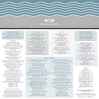 Menu  at Boardwalk in Falkirk