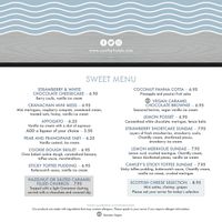 Menu  at Boardwalk in Falkirk