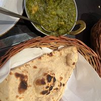Sag tofu with roti  at Corianders - Rolleston in Rolleston