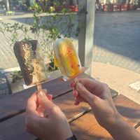 Chocolate & Hazelnut and a Mango coconut at Happy Pops in South Brisbane