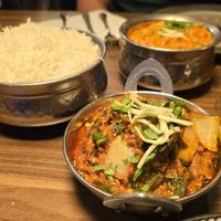 Veganes Gericht mit Okra at Athidhi in Wiesloch