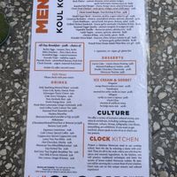 menu  at Cafe Clock in Fes