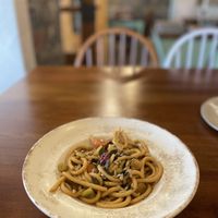 Vegan miso spaghetti   at Rostelin in Piran