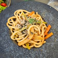 Miso spaghetti at Rostelin in Piran