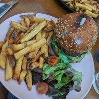 The vegan burger at Les Insouciants in Paris