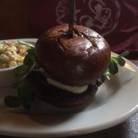 Vegan walnut lentil burger at Radial Cafe in Atlanta