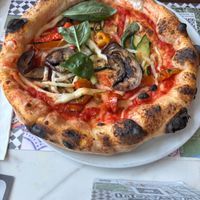 ortolana with vegan cheese at Pizzeria Assaje in Milan