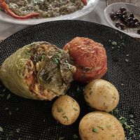 Gemista (stuffed vegetables)  at Pelagos in Crete