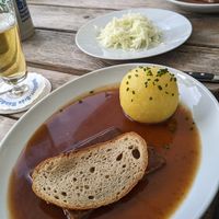 Vegan sch... Braten with beer sauce and knödel at Die Post in Herrsching Am Ammersee