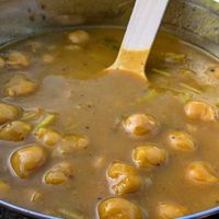 Chickpea curry at The Spicy Mare in Lynton