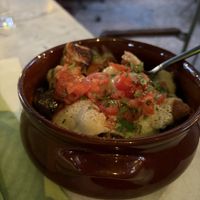 Sweet potato ratatouille with root artichoke bechamel  at Afrálato in Kalamata