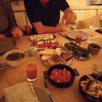 Appetizers (mushrooms, roasted peppers, olives, tomatoes, and lots more) at Der Steinerwirt in Lofer