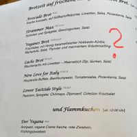 Speisekarte  at Café Baier in Berlin