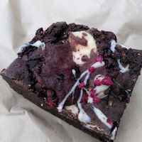 White chocolate and raspberry brownie (November 2022) at B&B Bakeshop in York