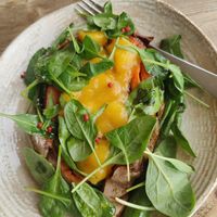 Warm Sweet potato and cold manago at Echo in Veszprem