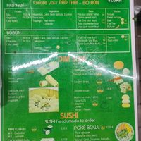 Vegan menu in english at Dim Sum in Frejus