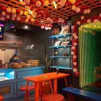 Inside small venue at Dumpling N' Dips in New York City