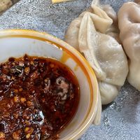 hoooot sauce dip 🧯  at Dumpling N' Dips in New York City
