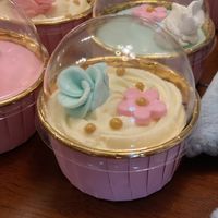 Gender reveal cupcakes at Tricia's Office in Athens