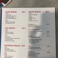 Breakfast menu  at Eklektik in Thessaloniki