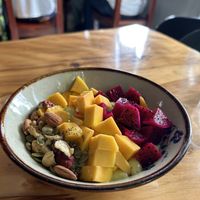 Green smoothiebowl  at Madame Hà in Con Dao