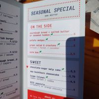 Menu at Blue Bar1 in Utrecht