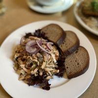 Wurstsalat mit Brot   at Weinstube Eulenspiegel in Speyer