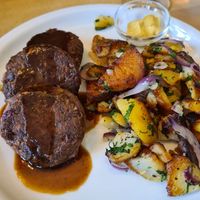 Linsenfrikadellen at Weinstube Eulenspiegel in Speyer