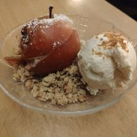 Bratapfel mit Vanilleeis at Weinstube Eulenspiegel in Speyer