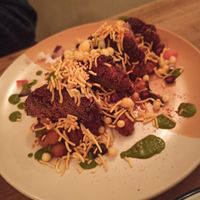 Beetroot Tikka chaat at The Old Bookshop in Bristol