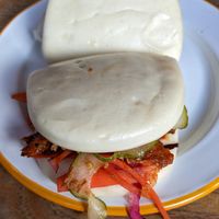 Korean style "duck" bao bun (8/10) at The Old Bookshop in Bristol