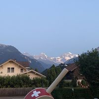 Fondue Villa & Garden - View from table  at Fondue Villa & Garden in Unterseen