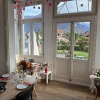 Best seats in house!  at Fondue Villa & Garden in Unterseen