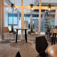 Seating area at Brauðgerðarhús Akureyrar in Akureyri