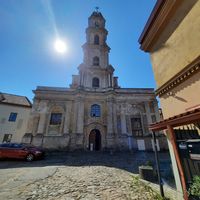 Restaurant exterior at Pirmas Blynas in Vilnius