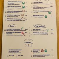 Menu, Page 1 at Pirmas Blynas in Vilnius