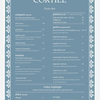 Menu 1 at Little Cortile in Hannover