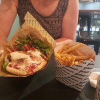 Falafel pita at Garbanzo in Frederiksberg