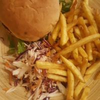 bbq pulled jackfruit burger at Moorish Falafel Bar in Norwich