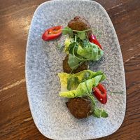 Coconut fritters  at The Red Lion in Rugeley