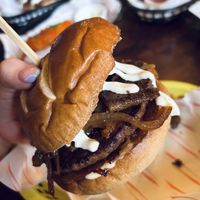 Doner go breaking my heart burger  at Rabbit Food @ Meadows Tap in Edinburgh