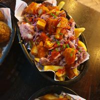 Katsu topped chips at Rabbit Food @ Meadows Tap in Edinburgh