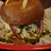 Katsu Burger (a must try) at Rabbit Food @ Meadows Tap in Edinburgh