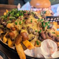 Chili cheese fries at Rabbit Food @ Meadows Tap in Edinburgh