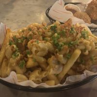 Loaded mac fries   at Rabbit Food @ Meadows Tap in Edinburgh