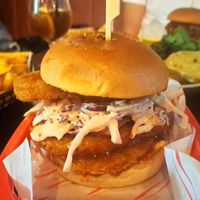 Chick'n saboteur- the BEST thing we ate, wow wow wow at Rabbit Food @ Meadows Tap in Edinburgh