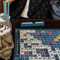 our milkshakes and a game of scrabble.  at Rabbit Food @ Meadows Tap in Edinburgh