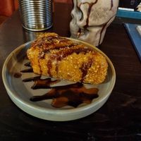 fried cheesecake -- so good! at Rabbit Food @ Meadows Tap in Edinburgh