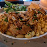 Vegan Mac and extra kebab at Rabbit Food @ Meadows Tap in Edinburgh